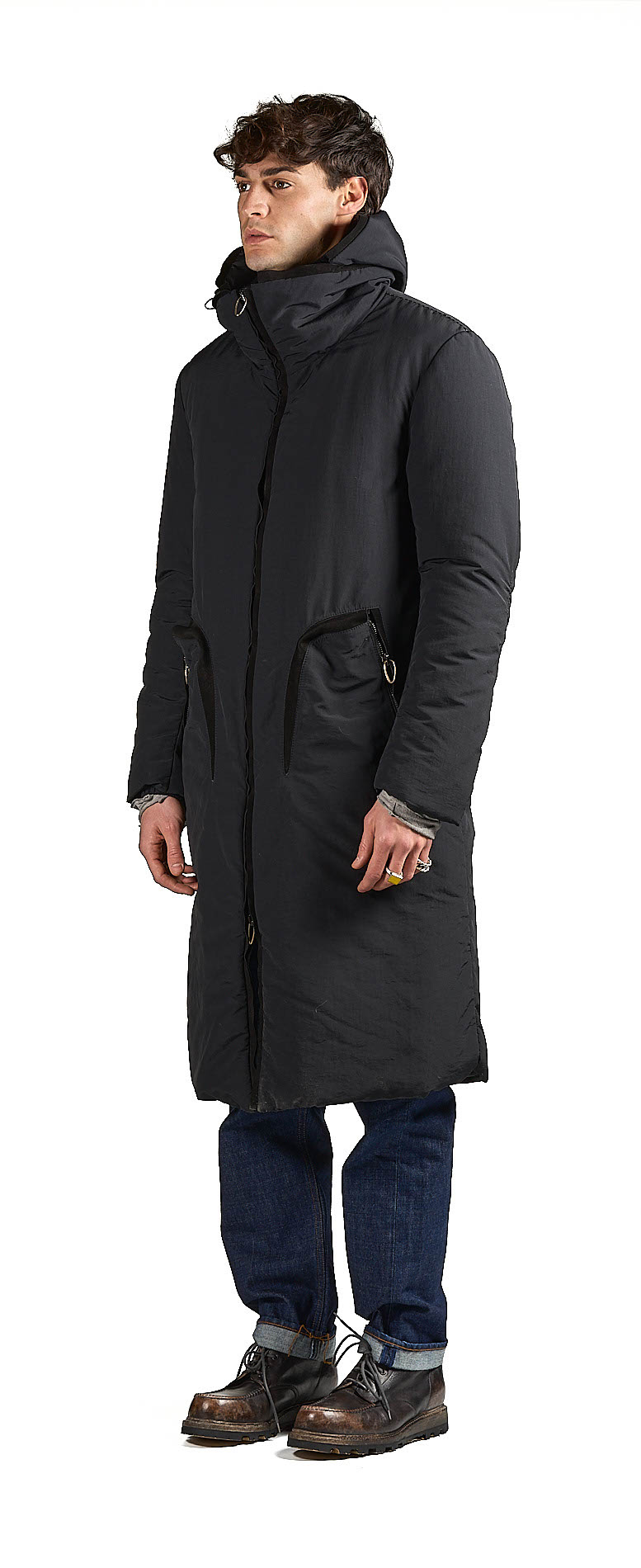 DANIELE BASTA LEATHER AND SILVER JACKET 